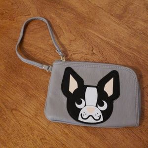 Boston terrier wristlet/ wallet
